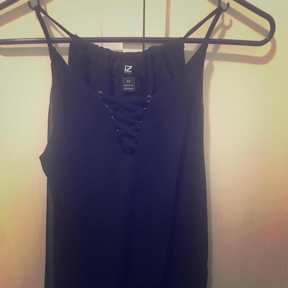 Tank top with criss cross top